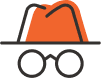 Hat and glasses icon