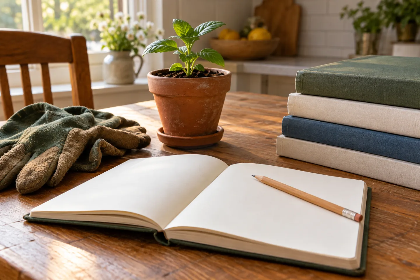 Notebook, gardening gloves, and seedling symbolize strengths for First-Generation College Celebration