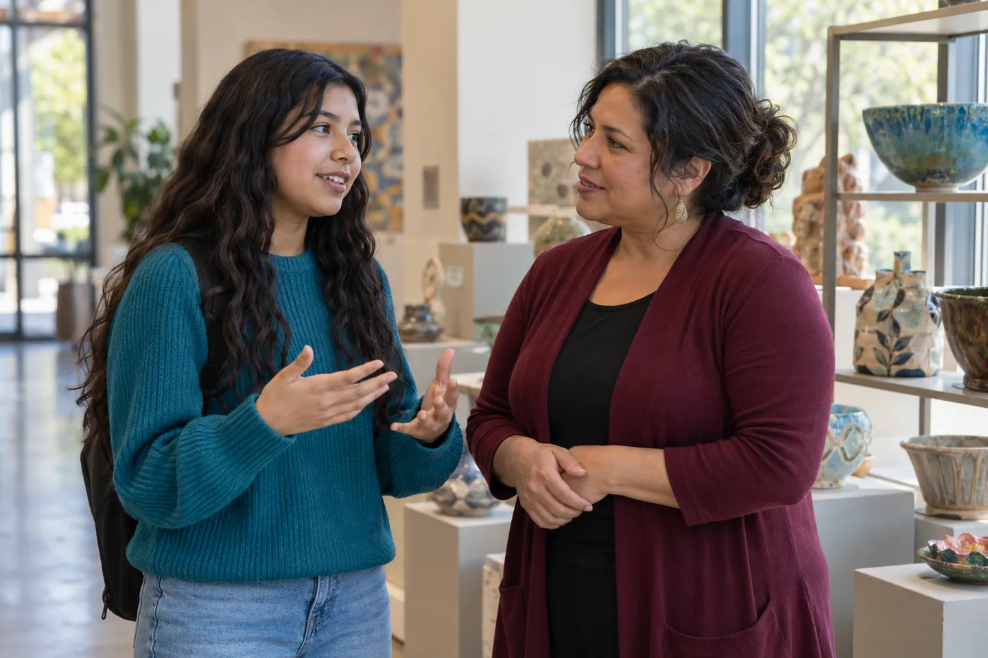 Student explains how to ask for help during a supportive conversation with an adult